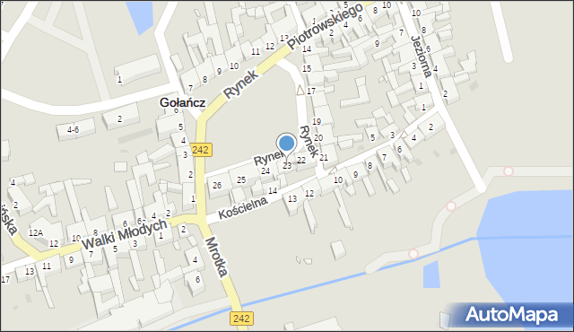 Gołańcz, Rynek, 23, mapa Gołańcz