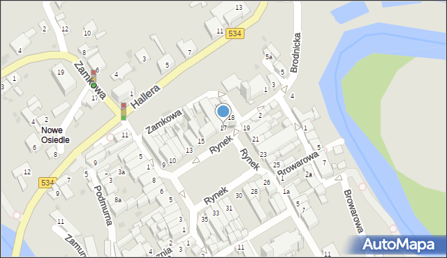 Golub-Dobrzyń, Rynek, 17, mapa Golub-Dobrzyń