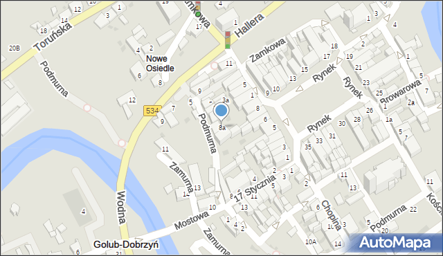 Golub-Dobrzyń, Rynek, 8a, mapa Golub-Dobrzyń