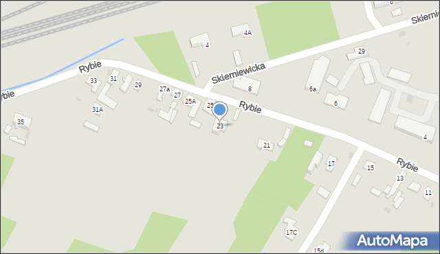 Góra Kalwaria, Rybie, 23, mapa Góra Kalwaria