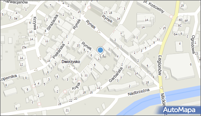 Gorlice, Rynek, 5, mapa Gorlic