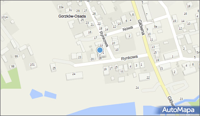 Gorzków-Osada, Rynkowa, 18, mapa Gorzków-Osada