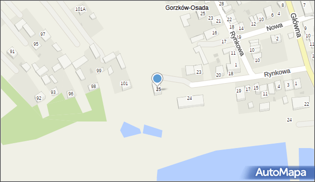 Gorzków-Osada, Rynkowa, 24, mapa Gorzków-Osada