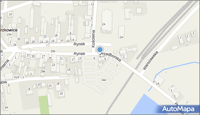 Gorzkowice, Rynek, 7, mapa Gorzkowice