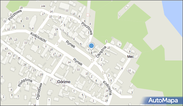 Górzno, Rynek, 8, mapa Górzno