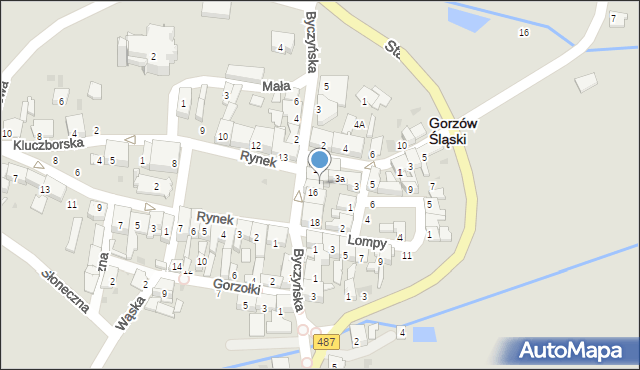 Gorzów Śląski, Rynek, 15, mapa Gorzów Śląski