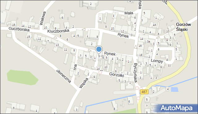 Gorzów Śląski, Rynek, 7, mapa Gorzów Śląski