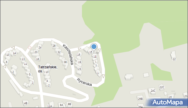 Gorzów Wielkopolski, Rycerska, 13, mapa Gorzów Wielkopolski