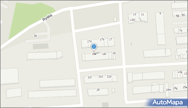 Gorzów Wielkopolski, Ryska, 19e, mapa Gorzów Wielkopolski