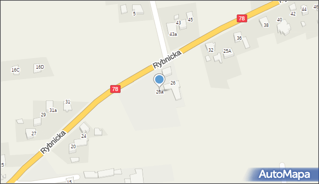 Gorzyce, Rybnicka, 26a, mapa Gorzyce