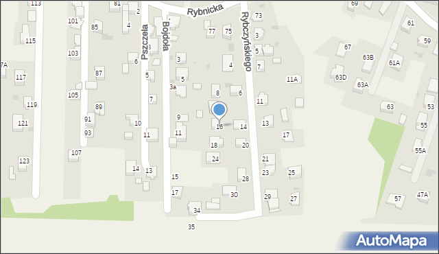 Gostyń, Rybczyńskiego Jana, kpt., 16, mapa Gostyń