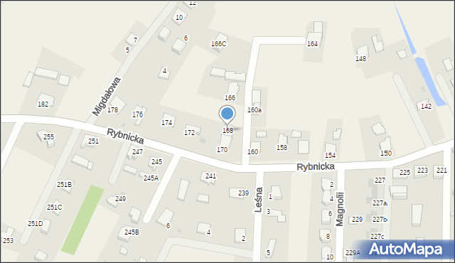 Gostyń, Rybnicka, 168, mapa Gostyń