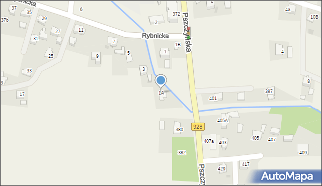 Gostyń, Rybnicka, 1A, mapa Gostyń