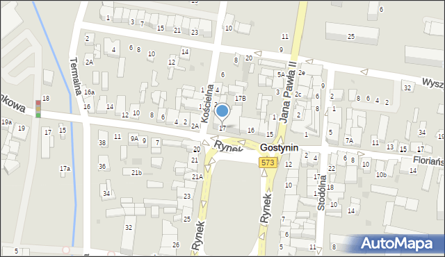 Gostynin, Rynek, 17, mapa Gostynin