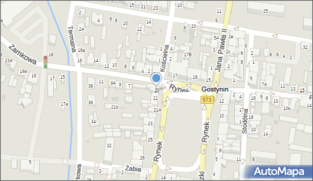 Gostynin, Rynek, 20, mapa Gostynin
