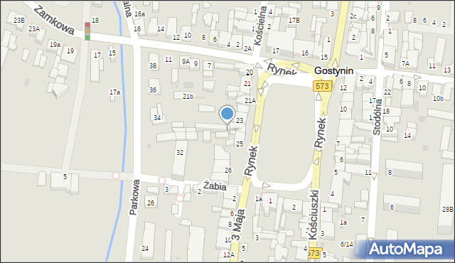 Gostynin, Rynek, 24a, mapa Gostynin