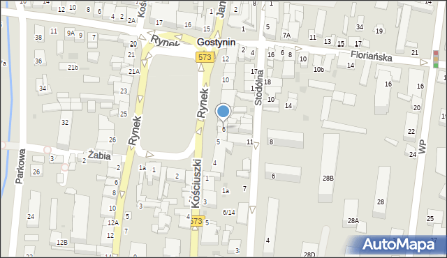 Gostynin, Rynek, 6, mapa Gostynin