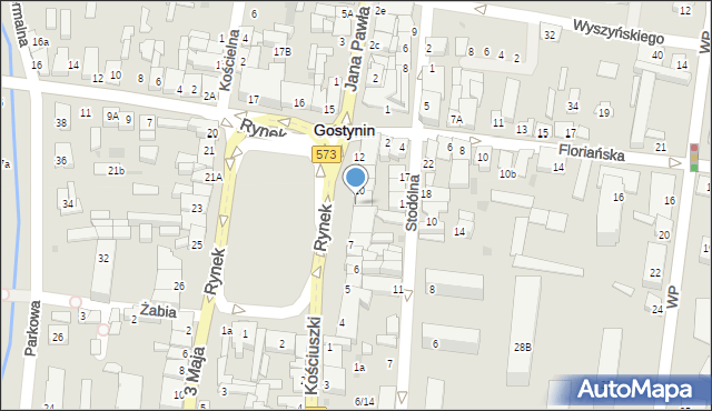 Gostynin, Rynek, 9, mapa Gostynin