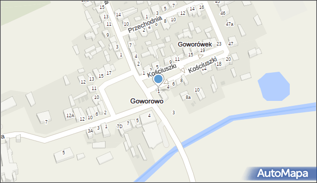 Goworowo, Rynek, 1, mapa Goworowo