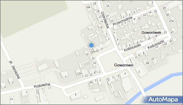 Goworowo, Rynek, 13, mapa Goworowo