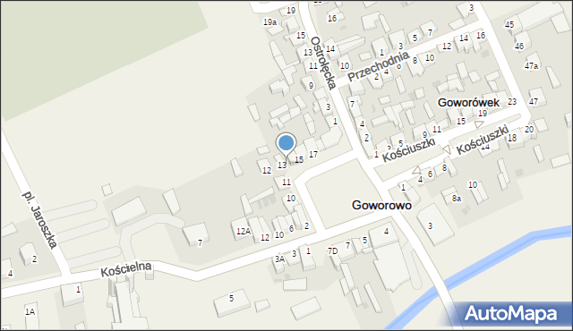 Goworowo, Rynek, 14, mapa Goworowo