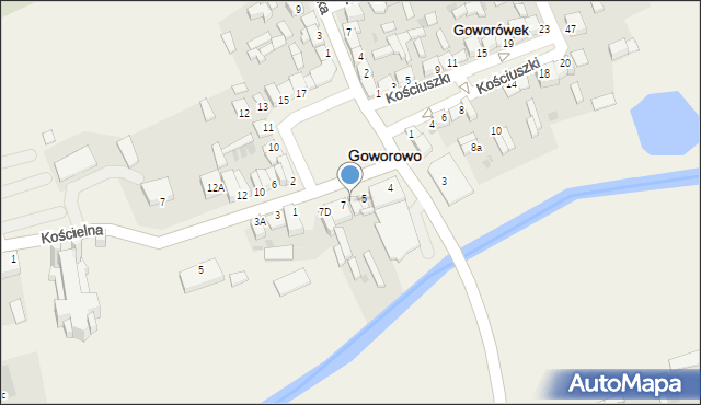 Goworowo, Rynek, 5A, mapa Goworowo