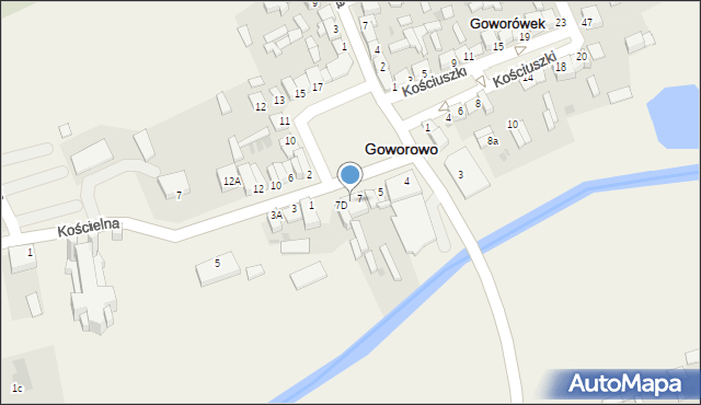 Goworowo, Rynek, 7A, mapa Goworowo