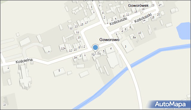 Goworowo, Rynek, 7b, mapa Goworowo