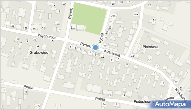 Grabowiec, Rynek, 1, mapa Grabowiec