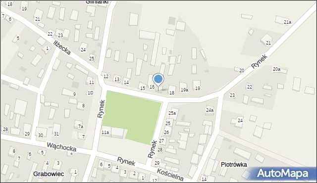 Grabowiec, Rynek, 17, mapa Grabowiec