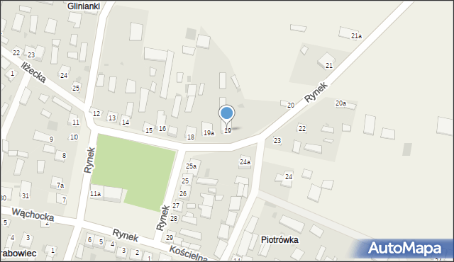 Grabowiec, Rynek, 19, mapa Grabowiec