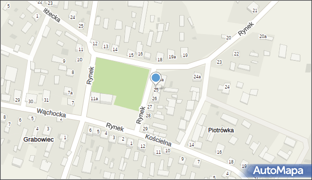 Grabowiec, Rynek, 25, mapa Grabowiec