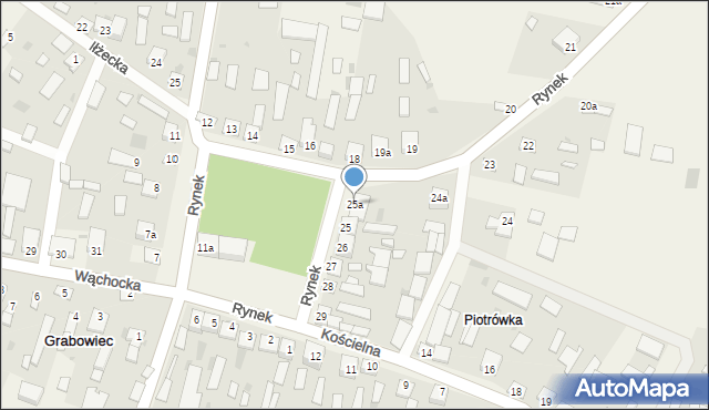 Grabowiec, Rynek, 25a, mapa Grabowiec