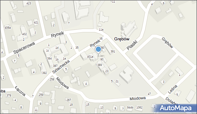 Grębów, Rynek, 17, mapa Grębów