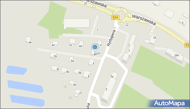 Grudziądz, Rydygiera Ludwika, dr., 4A, mapa Grudziądza