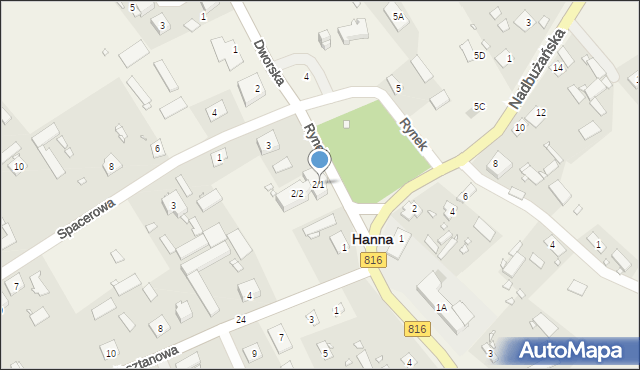 Hanna, Rynek, 2/1, mapa Hanna