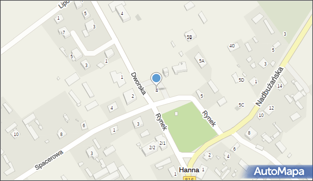 Hanna, Rynek, 4, mapa Hanna
