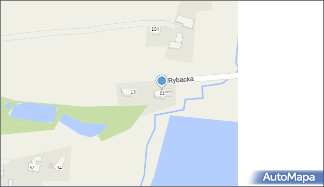 Hażlach, Rybacka, 11, mapa Hażlach