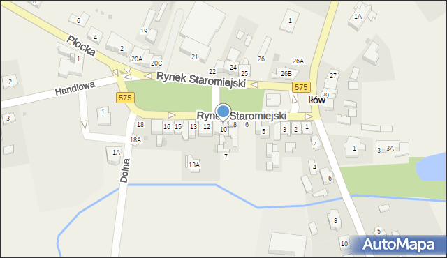 Iłów, Rynek Staromiejski, 10, mapa Iłów