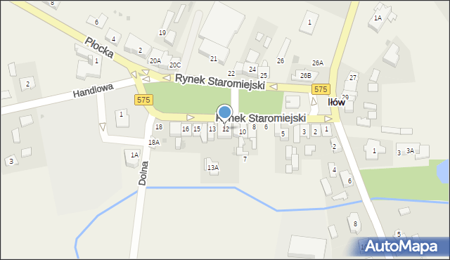 Iłów, Rynek Staromiejski, 12, mapa Iłów