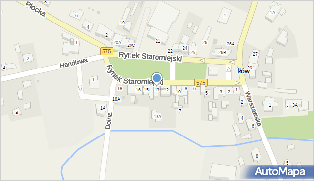 Iłów, Rynek Staromiejski, 13, mapa Iłów