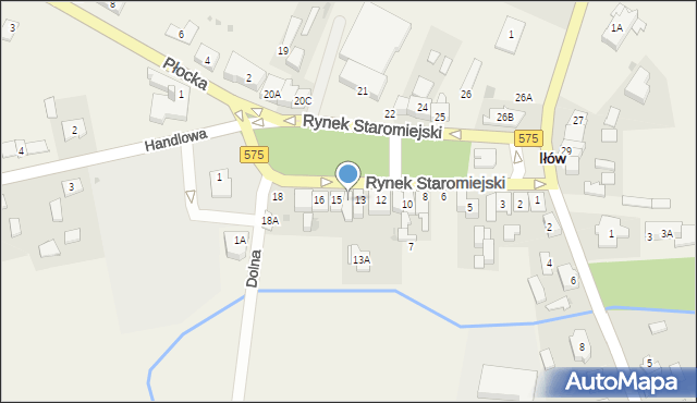 Iłów, Rynek Staromiejski, 14, mapa Iłów