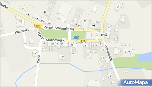 Iłów, Rynek Staromiejski, 8, mapa Iłów