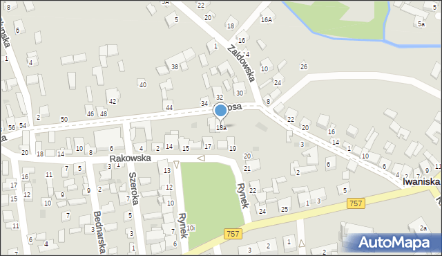 Iwaniska, Rynek, 18a, mapa Iwaniska