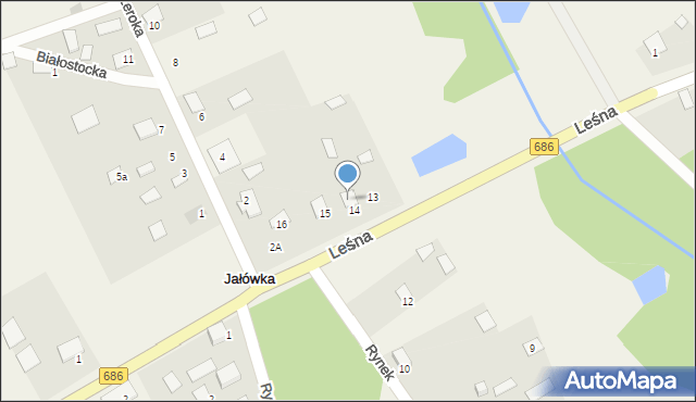 Jałówka, Rynek, 14, mapa Jałówka