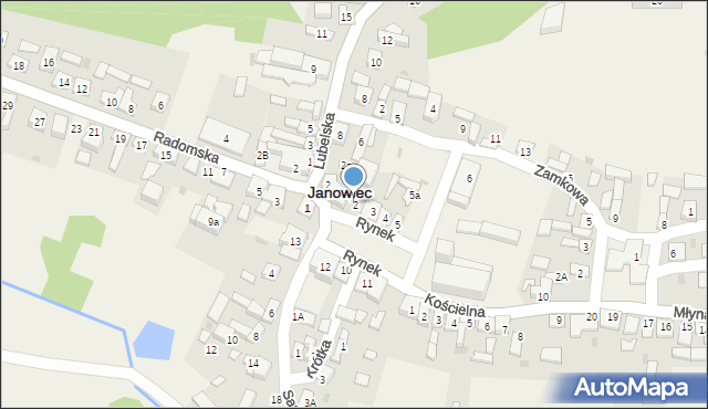 Janowiec, Rynek, 2, mapa Janowiec