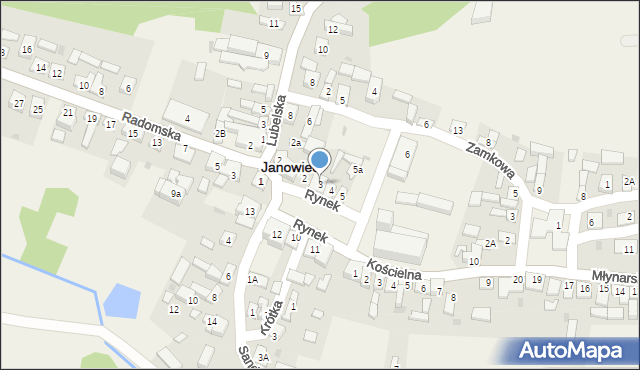 Janowiec, Rynek, 3, mapa Janowiec