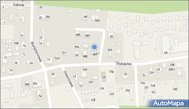 Jantar, Rybacka, 48A, mapa Jantar