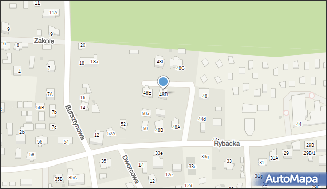 Jantar, Rybacka, 48D, mapa Jantar
