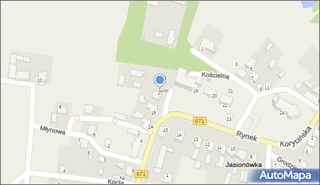 Jasionówka, Rynek, 17, mapa Jasionówka